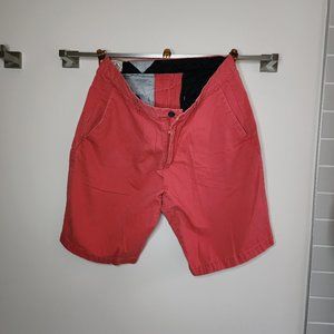 Men's Volcom Soft Red Chino Shorts - Size 34